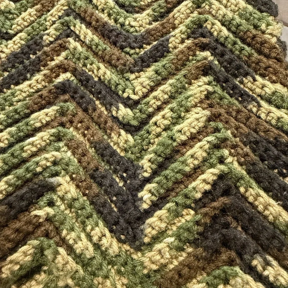 Crochet Afghan Camo‎ Homemade Afghan Blanket Handmade Throw